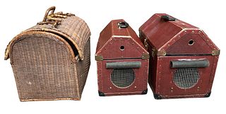Vintage Pet Carrier collection of 3