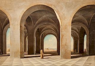 Edouard Metton (1856-1927): Arches with Figures
