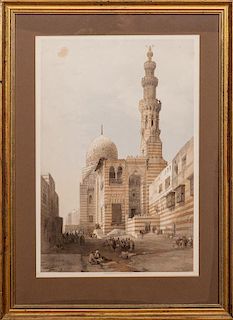 After David Roberts (1796-1864): Tombs of the Khalifs, Cairo, from Egypt and Nubia
