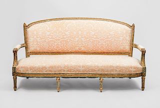 Italian Neoclassical Style Painted and Parcel-Gilt Settee