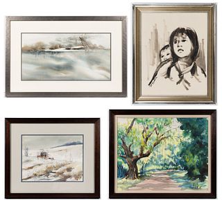 NORTH CAROLINA AND OTHER ARTISTS LANDSCAPE PAINTINGS, LOT OF THREE