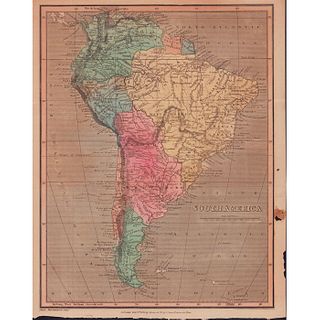 Antique Sherwood Neely & Jones Map, South America