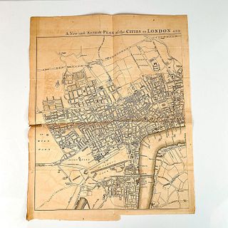 Antique Map, A New and Accurate Plan of the Cities of London