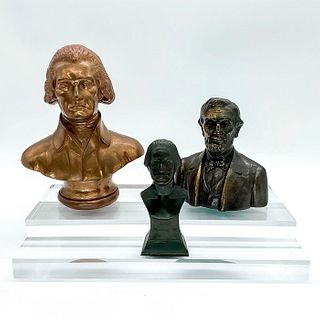 Vintage Brass and Bronze President Bust Statues