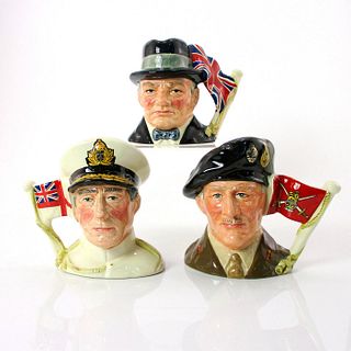 3pc Royal Doulton Small Character Jugs, Heroic Leaders