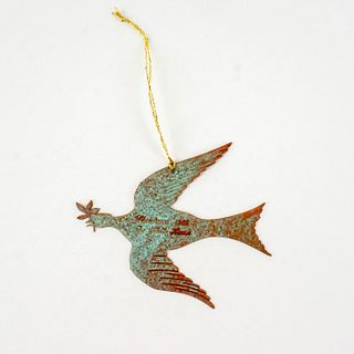 1982 The White House Copper Ornament, Dove of Peace