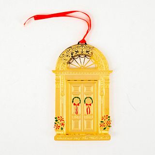 1987 The White House Gold Ornament, White House Doors