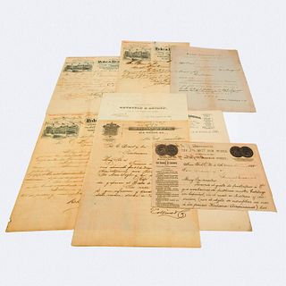 8pc Land Refiners 1884 Certificates And Correspondence