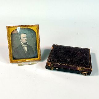 Antique Daguerreotype Photograph with Case, Gentleman