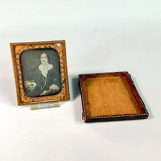 Antique Framed Daguerreotype Photograph, Seated Lady