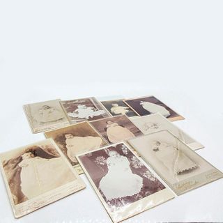 10pc Original Monochrome Cabinet Cards, Infants And Babies