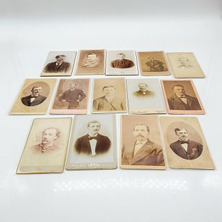 14pc Monochrome Historical Photography Set, Mustaches
