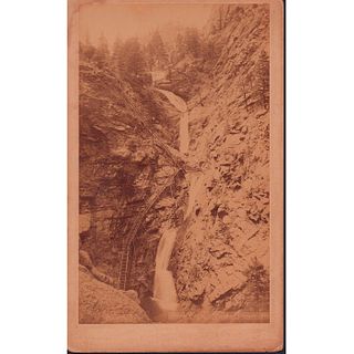 1890s Cabinet Card Photo, Seven Falls in Colorado Springs