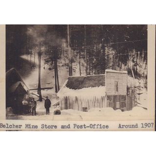 Antique Black and White Photo, Belcher Mine Store