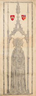 Group of Eight English Brass Tomb Rubbings