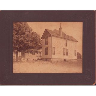 Antique Original Photograph, Victorian Farmhouse