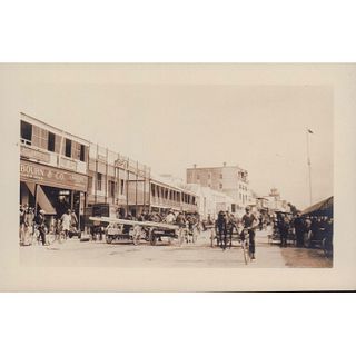 Vintage Black and White Cityscape Photo of Bermuda
