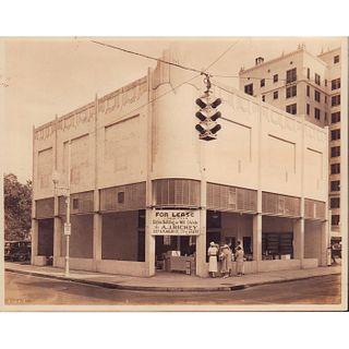 Vintage Black and White Photo of Miami Building