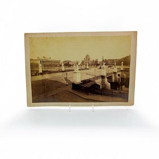 Vintage Monochrome Photograph, Palace Bridge in Germany