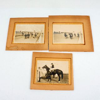 3pc J. C. Hemment Photographs at Horse Race Track