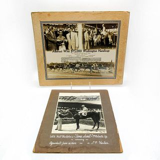 4pc Vintage Historical Photography, Horse Racing Days