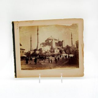 Vintage Monochrome Historic Print, Sainte Sophie Mosque