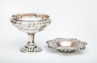 Tiffany & Co. Silver Raspberry Dish and a Tiffany & Co. Silver Stemmed Compote