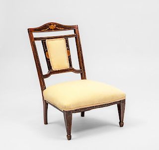 Victorian Mahogany and Satinwood-Inlaid Child's Chair