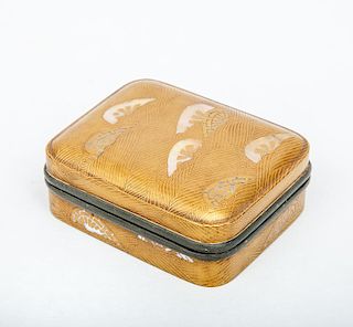 Japanese Mother-of-Pearl Inlaid Lacquer Box
