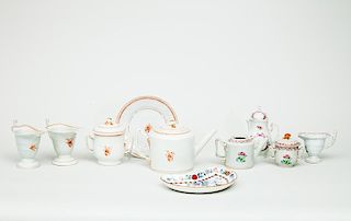 Group of Eight Chinese Export Porcelain Tea Articles
