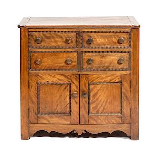 An American Maple Dry Sink, Height 32 1/2 x width 34 x depth 19 inches.
