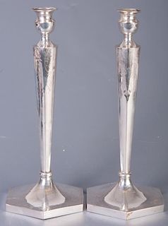 Sterling Candlesticks Pair, Circa 1900s