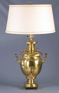Brass Samovar Converted to a Lamp