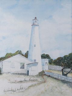 Girouard Lighthouse Watercolor