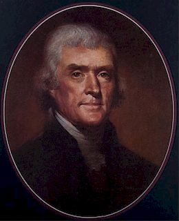 Thomas Jefferson Print of Rembrandt Peale Painting