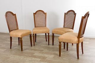 Fruitwood Dining Chairs, Set of Four