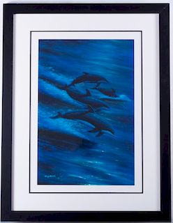 Wyland #272/450 Bottlenose Dolphins Lithograph