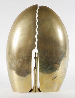 AHARON BEZALEL Figurative Brass Sculpture 