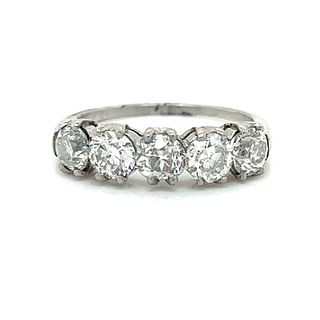 Platinum Half Eternity Diamond Ring