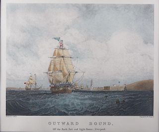 Samuel Walters "Outward Bound" Colored Print
