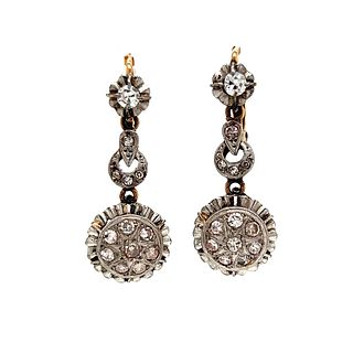 Art Deco 18k Platinum Diamond Earrings