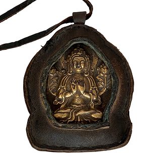 Tibetan Bronze Traveling BuddhaÂ 