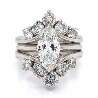 14k Diamond Engagement Ring Set