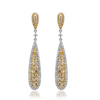 14K Yellow Diamond Earrings