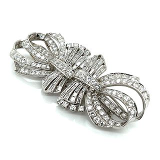 Art Deco Platinum Diamond Clips/Brooch