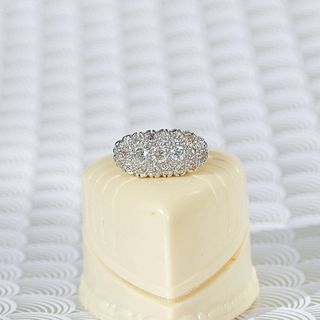 Art Deco Diamond Paneltop Ring, 18k