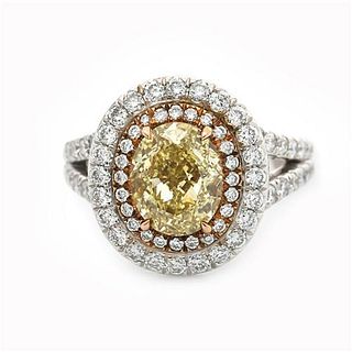 2.54 Ct. GIA Certified Natural Color Diamond Engagement Ring