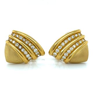 18K Yellow Gold 2.00 Ct. Diamond Earrings