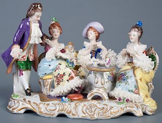 Aelteste-Volksteder German Porcelain Figural Group