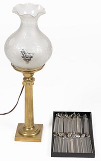 CORNELIUS & CO. BRASS SOLAR STAND LAMP